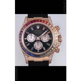 Rolex Cosmograph Daytona 116598 Rose Gold 1:1 Mirror Cal.4130 Movement - 904L Steel Watch