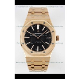 Audemars Piguet Royal Oak 15400 41MM Black Dial 904L Rose Gold CALIBRE 3120 Movement 1:1 Mirror Replica