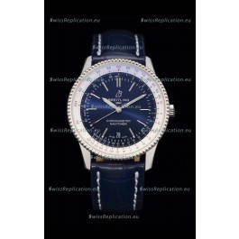 Breitling Navitimer 1 Automatic Swiss Replica Watch in Blue Dial - Leather Strap
