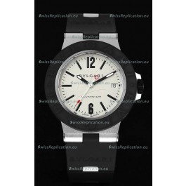 Bvlgari Aluminum 1:1 Mirror Swisss Replica Watch in White Dial - Steve Aoki Edition 