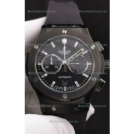 Hublot Classic Fusion Chronograph Ceramic Casing/Bezel Black Dial 1:1 Mirror Replica Watch 