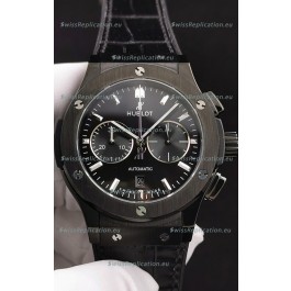 Hublot Classic Fusion Chronograph Ceramic Casing/Bezel Black Dial 1:1 Mirror Replica Watch 