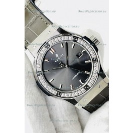 Hublot Classic Fusion Stainless Steel Grey Dial Swiss Replica Watch 1:1 Mirror Quality 