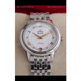 Omega De Ville Edition Swiss Automatic Watch in Stainless Steel Casing Rose Gold Hands