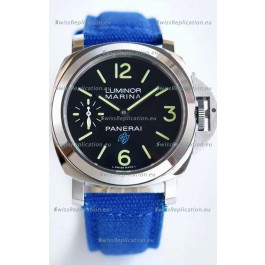 Panerai Marina PAM00777 Logo Acciaio Black Dial in 1:1 Mirror Quality - 904L Steel in Canvas Strap 