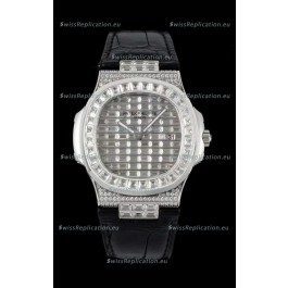 Patek Philippe Nautilus 5711/A Swiss Replica Watch 1:1 Mirror Replica in 904L Steel Diamonds Casing