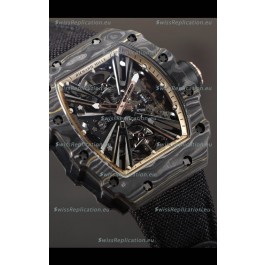 Richard Mille RM12-01 Carbon Fiber Case Genuine Tourbillon Movement 1:1 Mirror Replica Watch