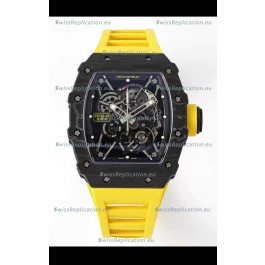 Richard Mille RM35-01 Rafael Nadal Carbon Fiber Casing with Genuine Tourbillon Super Clone Watch 