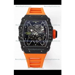 Richard Mille RM35-01 Rafael Nadal Carbon Fiber Casing with Genuine Tourbillon Super Clone Watch 