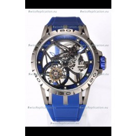 Roger Dubuis Excalibur Spider Flying Tourbillon Skeleton Titanium Casing 45MM 1:1 Mirror Swiss Watch