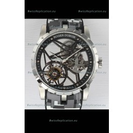 Roger Dubuis Excalibur Spider Flying Tourbillon Skeleton Steel Casing 42MM 1:1 Mirror Swiss Watch