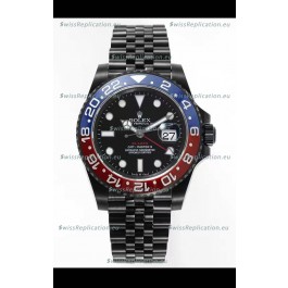 Rolex GMT Masters II REF.126710BLRO PEPSI BLAKEN Swiss Replica - 904L Steel in DLC Coating