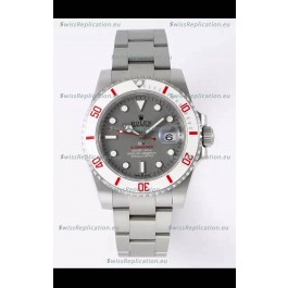 Rolex Submariner DiW Stainless Steel Casing White Ceramic Bezel Grey Dial Edition Watch 