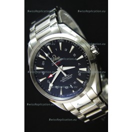 Omega Seamaster Aqua Terra GMT 150M 43MM 1:1 Mirror Replica Watch Black Dial