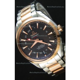 Omega Seamaster Aqua Terra GMT 150M 43MM 1:1 Mirror Replica Watch Two Tone Case