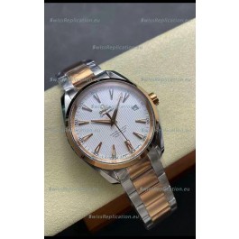 Omega Aqua Terra 150M White Dial 904L Two Tone Rose Gold Casing 1:1 Mirror Replica 41MM 