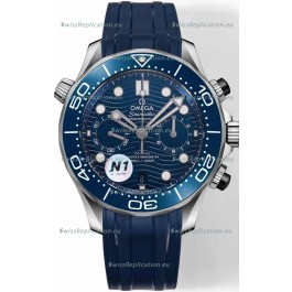 Omega Seamaster Co-Axial Master Chronograph Stainless Steel Blue Strap 44MM 1:1 Mirror Replica