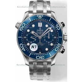 Omega Seamaster Co-Axial Master Chronograph Stainless Steel Blue Dial 44MM 1:1 Mirror Replica