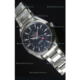 Omega Seamaster COAX GMT Stainless Steel Swiss Watch in Black Dial