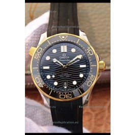 Omega Seamaster 300M Co-Axial Master Chronometer Black Dial Two Tone Casing 1:1 Mirror Replica