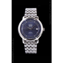 Omega De Ville Prestige Co-Axial 36.8MM Blue Dial 1:1 Swiss Mirror Replica Watch 