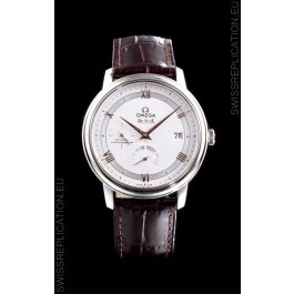 Omega De Ville Prestige Power Reserve 904L Steel 1:1 Mirror Swiss Watch White dial
