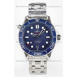 Omega Seamaster Super Clone 300M Master Chronometer Blue Swiss 904L Steel Watch