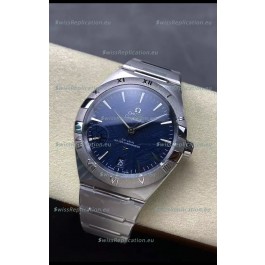 Omega Super Clone Co-Axial Constellation Stainless Blue Textured Dial Replica Watch