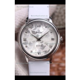 Omega De Ville Floral Dial Swiss Quartz Movement in Steel Casing 