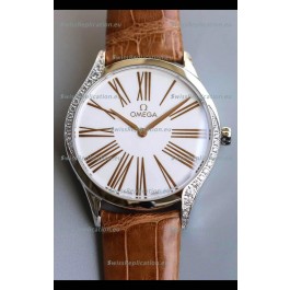 Omega De Ville Tresor Edition Swiss Quartz Watch 36MM Steel Casing White Dial
