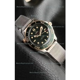 Omega Seamaster Super Clone 300M Diver Titanium Two Tone Green Dial Watch 