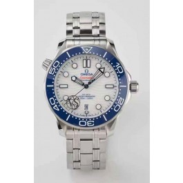 Omega Seamaster 300M Co-Axial Master Chronometer White/Blue Swiss 1:1 Mirror Replica Watch