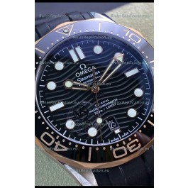 Omega Seamaster 300M Co-Axial Master Chronometer Black Dial Two Tone Casing 1:1 Mirror Replica