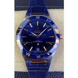 Omega Co-Axial Constellation 41MM 904L Steel - Blue Dial 1:1 Mirror Replica Watch