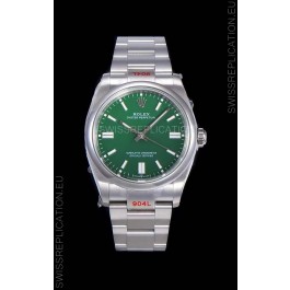 Rolex Oyster Perpetual REF#124300 41MM Cal.3230 Movement Swiss Replica Green Dial 904L Steel 1:1 Mirror Replica Watch