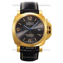 Panerai Luminor Marina PAM1115 1:1 Mirror Swiss Replica Watch 44MM Yellow Gold 