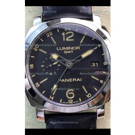 Panerai Luminor 1950 PAM00531 GMT Edition Black Dial - 1:1 Mirror Replica 