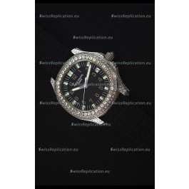 Patek Philippe Aquanaut Swiss Replica Watch with Diamonds Encrusted Casing 