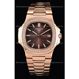 Patek Philippe Nautilus 5711/1R 1:1 Mirror Watch Rounded Diamonds Bezel