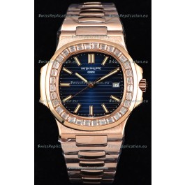 Patek Philippe Nautilus 5711/1R 1:1 Mirror Watch - Baguette Diamonds Bezel