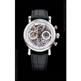 Patek Philippe Complications Skeleton Chronograph Watch in 904L Steel Case