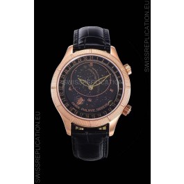 Patek Philippe 6102R Grand Compilations Handwind Swiss Replica Watch - Rugged Bezel Black Dial