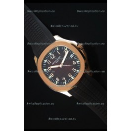 Patek Philippe Aquanaut Jumbo Rose Gold 1:1 Mirror Replica Watch - Wine Colored Dial