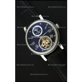 Patek Philippe Japanese MoonPhase Tourbillon Replica Watch Black Dial