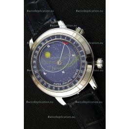 Patek Philippe Grand Complication 6102P Celestial Moon Age Blue Dial Swiss Replica Watch 