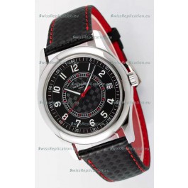 Patek Philippe Calatrava 6007 Black Dial Red Hands 904L Steel Casing 1:1 Mirror Replica Watch