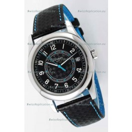 Patek Philippe Calatrava 6007 Black Dial Blue Hands 904L Steel Casing 1:1 Mirror Replica Watch