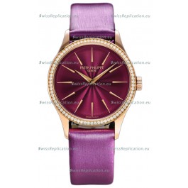 Patek Philippe Calatrava 4997 Ladies Rose Gold Pink Dial with Swiss Automatic Movement Watch