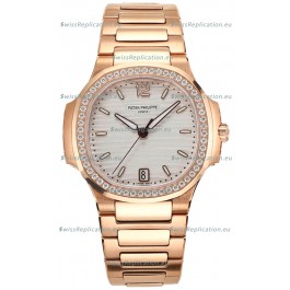 Patek Philippe Nautilus 7118R 35MM 1:1 Rose Gold White Dial 1:1 Mirror Replica Watch