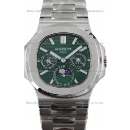 Patek Philippe Nautilus 5740 Perpetual Calendar Stainless Steel Green Dial Swiss Replica Watch 